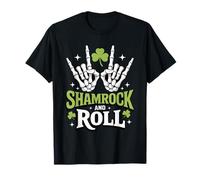 Shamrock And Roll - Funny St Patricks Day Rock Hand Skeleton Maglietta