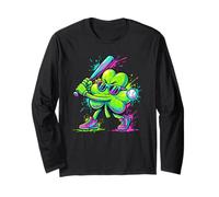 Shamrock Baseball Player Saint Patricks Day Maglia a Manica