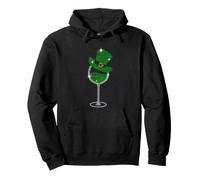 Shamrock Bicchieri da Vino Bere San Patrizio Donne irlandesi Felpa con Cappuccio