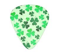 Shamrock Clover Green Happy St Patrick's Day Irlandese Plettri per Chitarra Include Calibro Sottile Medio e Pesante Regalo Unico per Chitarra per Basso Elettrico Chitarre Acustiche Ukulele (12