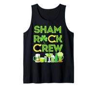 Shamrock Crew Leprechaun Cappello Verde Trifoglio Birra Monete d'oro Canotta