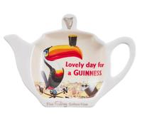 Shamrock Gift Company Porta bustine di tè Toucan - Plastica nera e oro, silicone, gomma, 13 x 9 x 2,5 cm, design Guinness Toucan - DRINK_COASTER