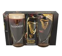 Shamrock Irish Gifts Guinness - Confezione da 2 bicchieri da 500 ml con logo arpa in rilievo