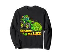Shamrock Pushin My Luck Construction Truck St Patricks Day Felpa