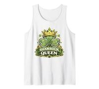 Shamrock Queen Crown Camicia Royal Clover St Patricks Day Canotta