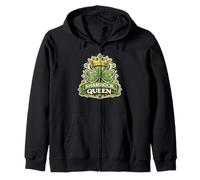 Shamrock Queen Crown Camicia Royal Clover St Patricks Day Felpa con Cappuccio