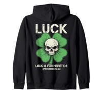 Shamrock Skull Luck è per Gli eretici Il Giorno di San Patrizio Felpa con Cappuccio