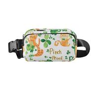 Shamrocks Lucky St Elegante borsa a tracolla per donne e uomini, impermeabile, con cinghia regolabile, per viaggi, vacanze, corsa, 19, 1 Size