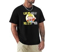 SHAN FENG Can We Fix It Funny Repair Man T-Shirt Tees Sublime t Shirt t Shirts Men Black L