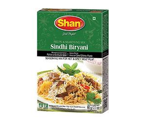 Shan Sindhi Biryani Mix di Spezie - Miscela Autentica 60 g | Ricetta pakistana originale - mix aromatico per riso speziato con carne - istruzioni incluse