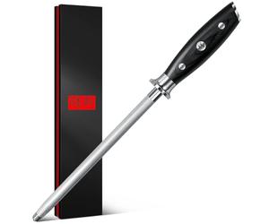 SHAN ZU Affilatura Acciaio per Coltello Affilatura per Affilare i Coltelli in Acciaio Inossidabile Affilatore di Coltelli 20CM