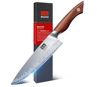 SHAN ZU Coltello da Chef Coltello da Cucina in Acciaio Americano S35VN in Polvere 20CM Coltelli Affilati Realizzati in 5 Strati di Acciaio Composito con Impugnatura Ergonomica - SEAGULL Serie