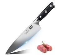 SHAN ZU Coltello da Chef Giapponese Coltelli da Cucina 20 cm, Professionali Coltello Ultra Affilato Acciaio Inossidabile Tedesco, Coltello Multiuso per Cucina Domestica e Ristorante