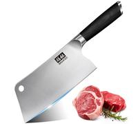 SHAN ZU Coltello da cucina, mannaia con foro da 18 cm, coltello da cuoco affilato, affettatrice per verdure, coltello da cucina giapponese realizzato in acciaio inossidabile ad alto tenore di carbonio