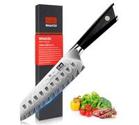 SHAN ZU Coltello da Damasco Coltello Santoku 7 Pollici Coltelli da Cucina Giapponesi Professionali, 67 Strati Acciaio Inossidabile Damasco AUS-10 Coltello Multiuso Super Affilato con Impugnatura G10