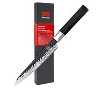 SHAN ZU Coltello multiuso 15,5 cm – 9Cr18MoV, forgiato a mano 7 strati, manico ottagonale G10