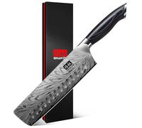 SHAN ZU Coltello Nakiri Giapponese a Acciaio a Polvere, 18 cm Coltelli da Cucina ad alto Tenore di Carbonio 63 HRC Coltello per Verdure con Lama Affilata a 12° e Impugnatura Ergonomica in Pakkawood