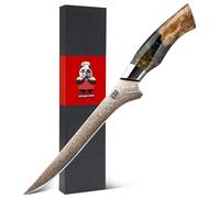 SHAN ZU Coltello per Sfilettare Pesce 18cm Acciaio Damasco e Rame, Disosso