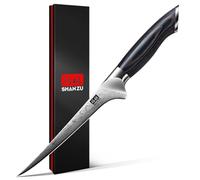 SHAN ZU Coltello per Sfilettare Pesce in Acciaio a Polvere, Professionale Coltello da Cucina Giapponese per Disossare 18 cm ad Alto Tenore di Carbonio Coltelli Pesce con Maniglia Full Tang Pakkawood