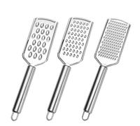 ShanBye Grattugia Formaggi Manuale,3 Diverse Dimensioni dei Gratta Formaggio Grattugie da Cucina in Acciaio Inossidabile Strumento Grattugia Fine con Foro per Appenderle per Cioccolato Carota Zenzero