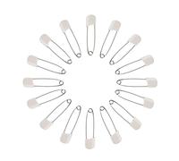 ShanBye Spille Sicurezza,100 PCS Spille da Balia 5,4 cm con Chiusura di Sicurezza Spilla da Balia Bambini Bianche in Plastica e Acciaio Inossidabile per Pannolini Cucire Artigianato