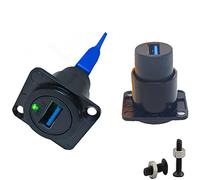 SHANFEILU Connettore USB 3.0 D montaggio pannello senza saldatura connettore femmina a femmina accoppiatore passante adattatore velocità 5Gbps apparecchiature audio video optoelettroniche