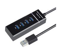 SHANFEILU Hub splitter USB 3.0 Extender USB 4 porte Hub dati 5 Gbps con cavo esteso da 11,8 '' e indicatore LED per PC, Mac, unità flash, HDD mobile, laptop, stampante