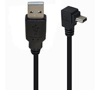 SHANFEILU Mini cavo USB da 90 gradi angolo mini 5 pin USB B maschio a USB 2.0 maschio di sincronizzazione dati cavo di prolunga di ricarica per GPS Dash Cam Angolo verso l'alto nero 4.9piedi