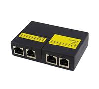 SHANFEILU - Tester per cavi di rete RJ45, RJ11, RJ12, UTP, Ethernet, LAN, linea telefonica, tester multifunzione, strumento per cavi di rete, design diviso, colore: nero