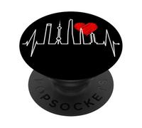 Shanghai Skyline Battito del Cuore La Cina Amo Shanghai PopSockets PopGrip Adesivo