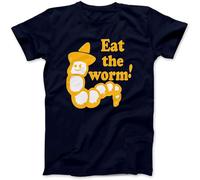SHANGKEAI Eat The Worm As Worn by Axl Rose Unisex T-Shirt Graphic Printed Tee Mens Black Shirt XL