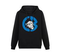 SHANGKEAI Gorilla Biscuits Printing Graphic Mens Sweatshirts Unisex Black Hooded 3XL