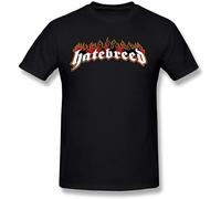 SHANGKEAI Hatebreed Band Logo Unisex T-Shirt Graphic Printed Tee Mens Black Shirt XXL