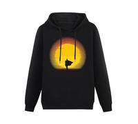 SHANGKEAI Jersey Ken to The Sunset The Warrior True Savior No Ken Printing Graphic Mens Sweatshirts Unisex Black Hooded M