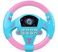 SHANGMAOYO Volante Giocattolo di Simulazione di Piccole Dimensioni con Musica e Luci per Sedile Auto per Bambini (A)
