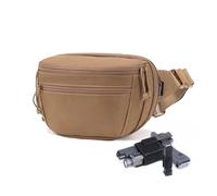 SHANGRI-LA Marsupio tattico nascosto per uomini e donne, basso profilo, CCW, con fondina per pistola e portarivistica, multiuso per escursioni, viaggi, EDC, Marrone coyote