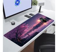 ShangShengzi Tappetino per Mouse Grande Città Fiori Rosa Tappetino Mouse XXL Gaming 800x300x3 mm con Bordi Cuciti Migliora Precisione e Velocità Tappetino Scrivania Grande per Giochi e Ufficio
