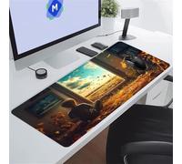 ShangShengzi Tappetino per Mouse Grande Paesaggio Fantastico Tappetino Mouse XXL Gaming 800x300x3 mm con Bordi Cuciti Migliora Precisione e Velocità Tappetino Scrivania Grande per Giochi e Ufficio