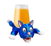 SHANGYU Sottobicchieri stampati 3D per gatti, divertenti sottobicchieri, Creative Animals Coaster Cup Cuddler, stampa 3D Cat Coasters, Cat Coasters per bevande, regalo per gli amanti dei gatti (blue)