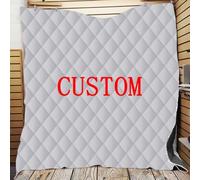 Shangyue Coperta trapuntata personalizzata per letto, coperta trapuntata personalizzata con immagine per bambini e adulti, souvenir per mamma e padre e famiglia (150 x 200 cm)