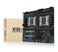 SHANGZHAOYUAN Scheda madre X99 LGA 2011-3 con doppia CPU per processori Intel i7 serie Xeon E5 V3/V4 di quinta generazione (DDR4 Max 256G, NVME/NGFF M.2, SATA 3.0, PCIe 3.0, USB 3.0, 2 GB LAN)
