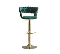 SHANHENGYUN Sgabelli da bar moderni di lusso, regolabili in altezza, girevoli a 360°, rivestimento in velluto con struttura in metallo dorato, seduta robusta ed elegante per cucina, casa, ufficio, bar