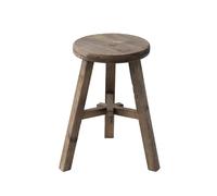 SHANHENGYUN Sgabello rotondo in legno naturale, stile vintage, 40,6 x 50,8 x 30,5 cm, sgabello decorativo multiuso per cucina, camera da letto, giardino e esposizione di piante