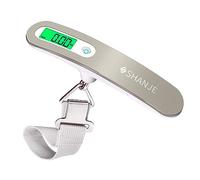 SHANJE Pesa Valigia Da Bilancia Viaggio 50kg Pesare,Bilancia Per Valigie 110lb,Tara Funzione Pesa Valigie Portatile (BIANCO)