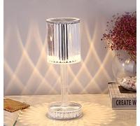 SHANJIA Crystal lamp,Crystal Diamond Table Lamp,Bedside Lamps with Touching Control 3-Color Changing Touch Control Bedside Lamp USB Cable Bedside Lamp (C)