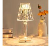 Shanjia Lamp Crystal Diamond Table Touching Control 3-Color Changing Bedside USB Cable (16 colori)