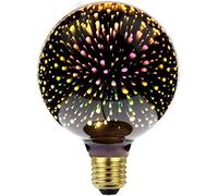 SHANJIA Lampada da fuoco d'artificio 3D, Lampada a LED E27 AC 85-220V 4W G95 Lampada stellata retro Edison per la decorazione natalizia di vacanza (G95)