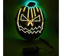 SHANJIA Maschera di Halloween, Light Up Mask, LED Light Up Scary Skull Mask per Halloween Festival Cosplay Masquerade Carnival Party (Stile 5)