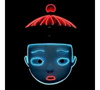 SHANJIA Maschera di Halloween, Light Up Mask, LED Light Up Scary Skull Mask per Halloween Festival Cosplay Masquerade Carnival Party (Stile 1)