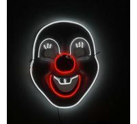 SHANJIA Maschera di Halloween, Light Up Mask, LED Light Up Scary Skull Mask per Halloween Festival Cosplay Masquerade Carnival Party (Stile 4)
